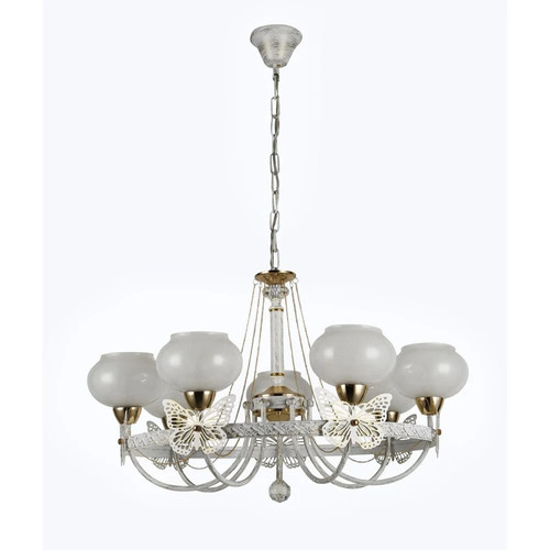 Lampadario classico bianco - lampadario,