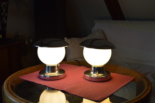 Coppia antiche lampade da - di,