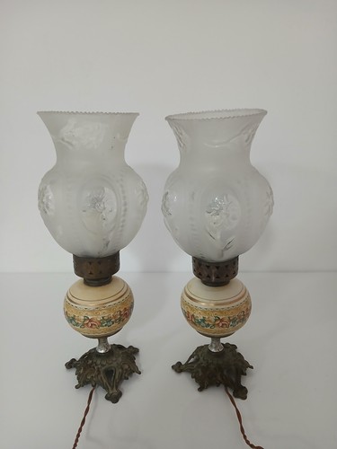 Coppia antiche lampade - coppia,