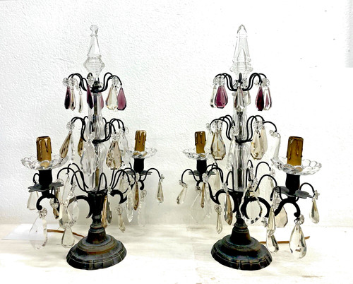 Coppia antiche girandole - antiche,