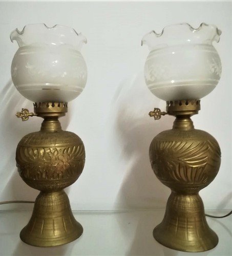 Coppia lampade vetro e - lampade,