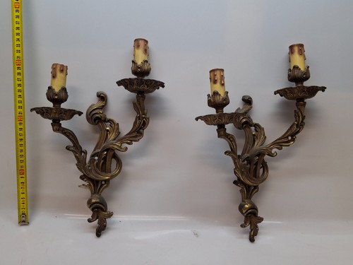 Coppia applique antiche bronzo - applique,
