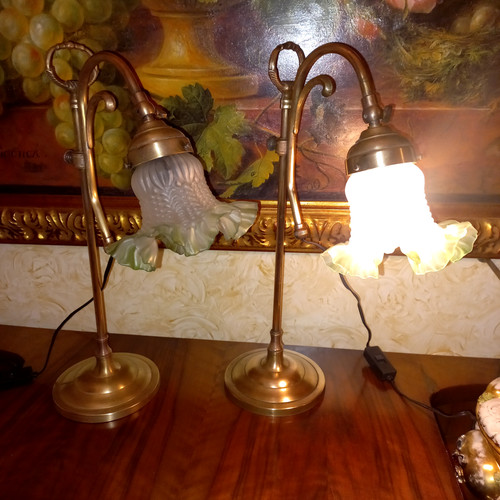 Antica coppia lampade - antica,