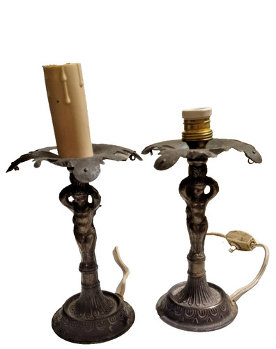 Coppia lampade tavolo antiche - coppia,