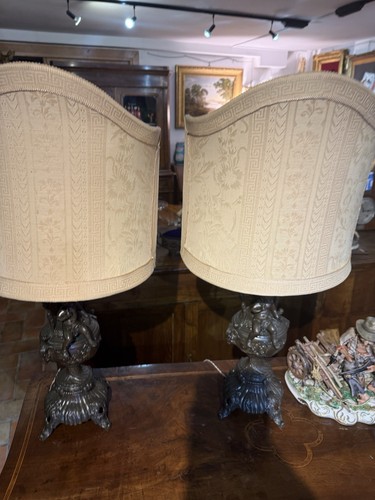 Coppia lampade bronzo - di,