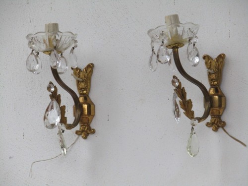 Coppia antiche applique luce - antiche,
