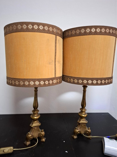 Antica coppia lampade tavolo