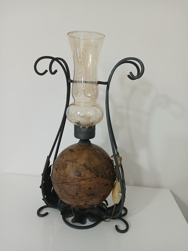 Antica lampada petrolio con - ex,