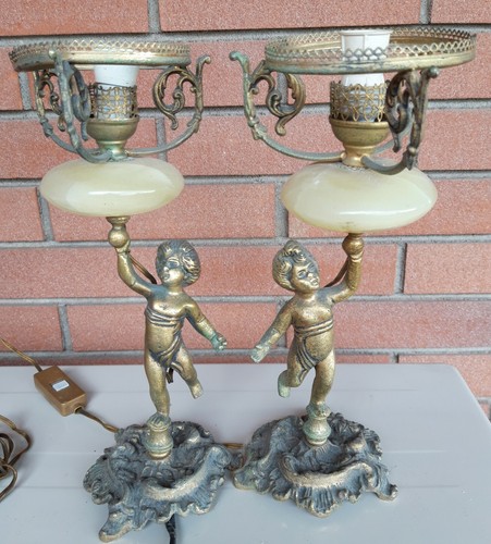 Coppia antiche lampade - antiche, da