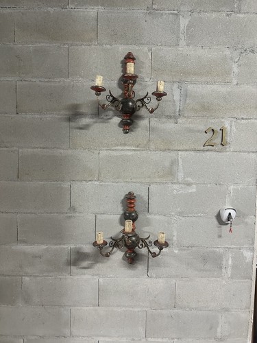 Coppia applique antiche luci - coppia, 3