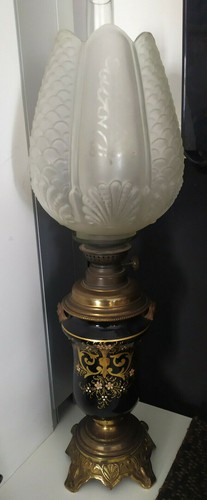 Coppia antica grande lampada - coppia, a
