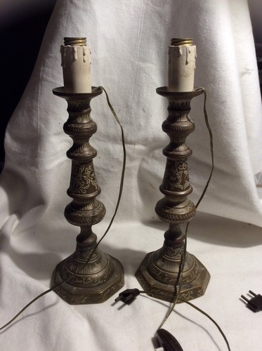 Coppia antiche lampade - coppia,