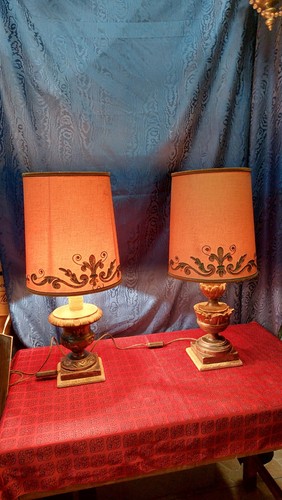 Coppia antiche lampade - coppia,